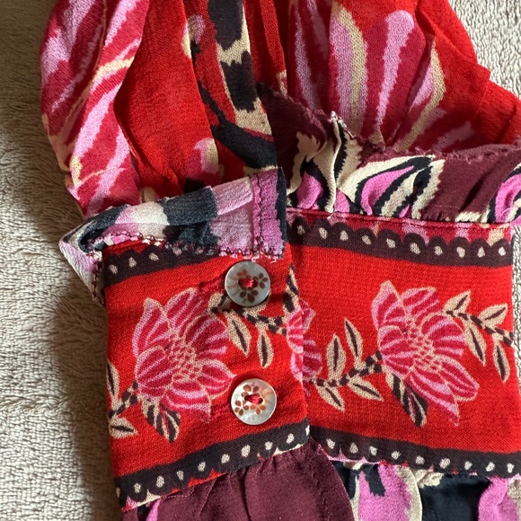 FARM Rio Red Ruffled Tiered Sundress - Picture 4 of 8